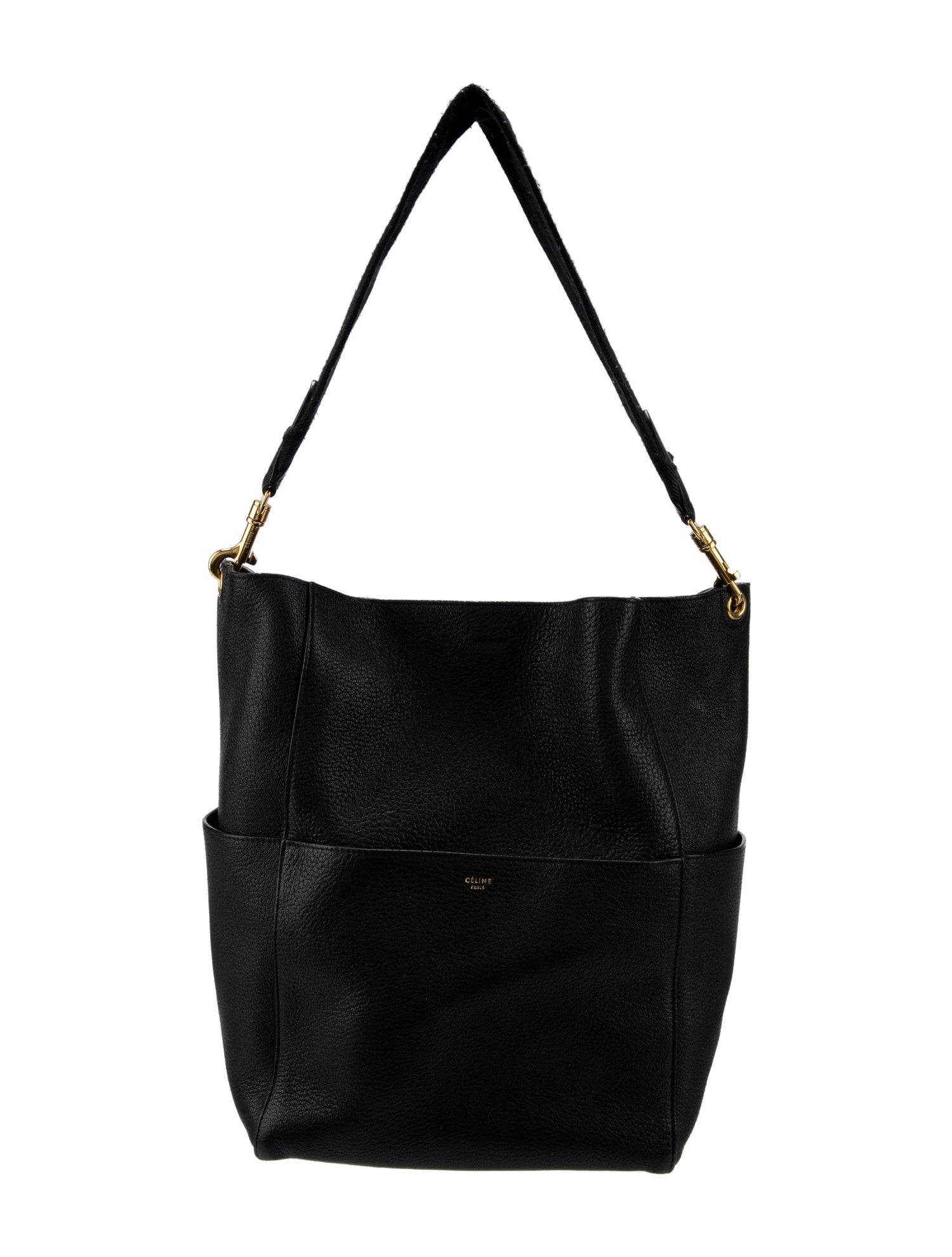 Celine Leather Seau Sangle Medium