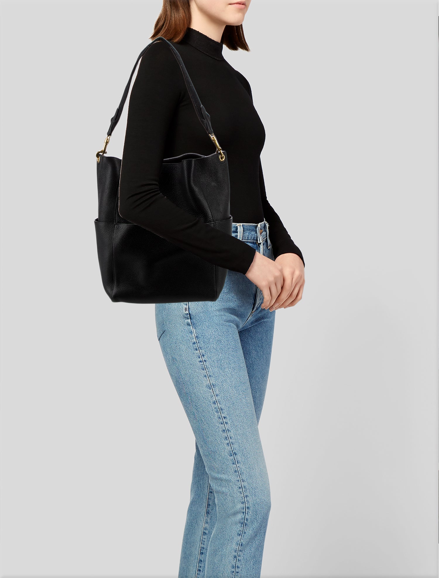 Celine Leather Seau Sangle Medium