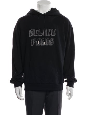 Celine Signature Logo Graphic Print Hoodie