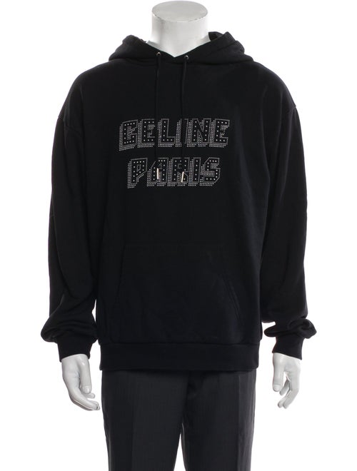 Celine Signature Logo Graphic Print Hoodie
