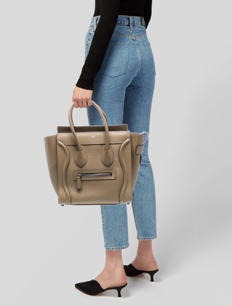 Celine Leather Luggage Micro