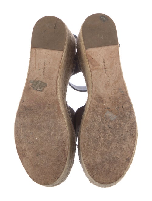 Celine Leather Colorblock Pattern Espadrilles