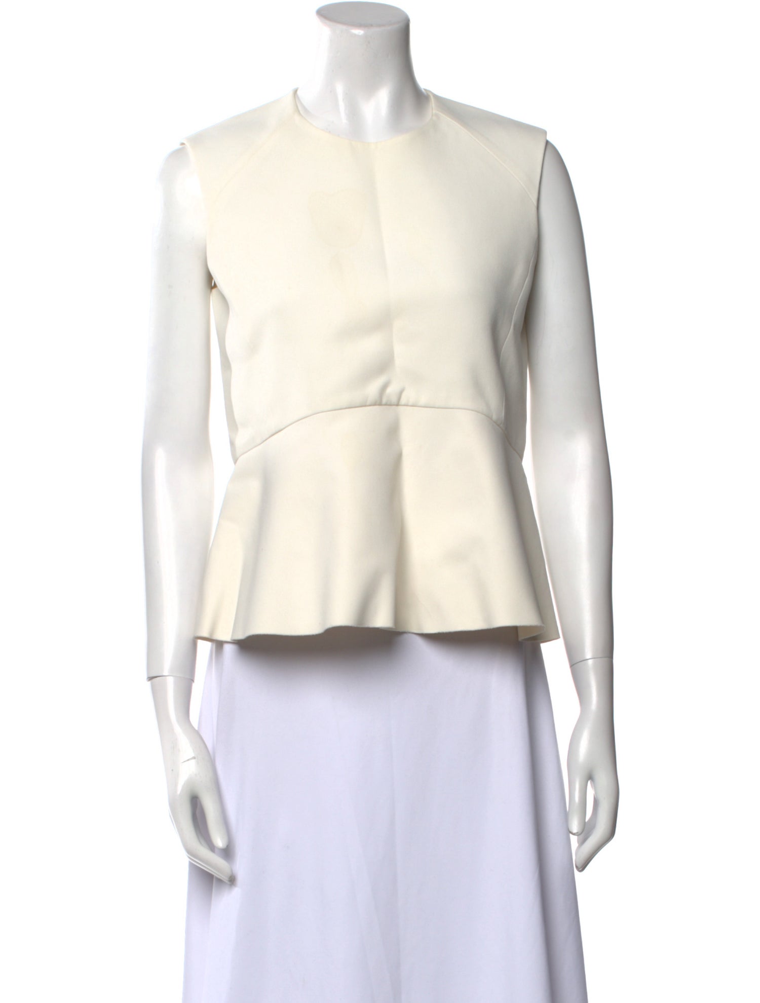 Celine Crew Neck Sleeveless Crop Top