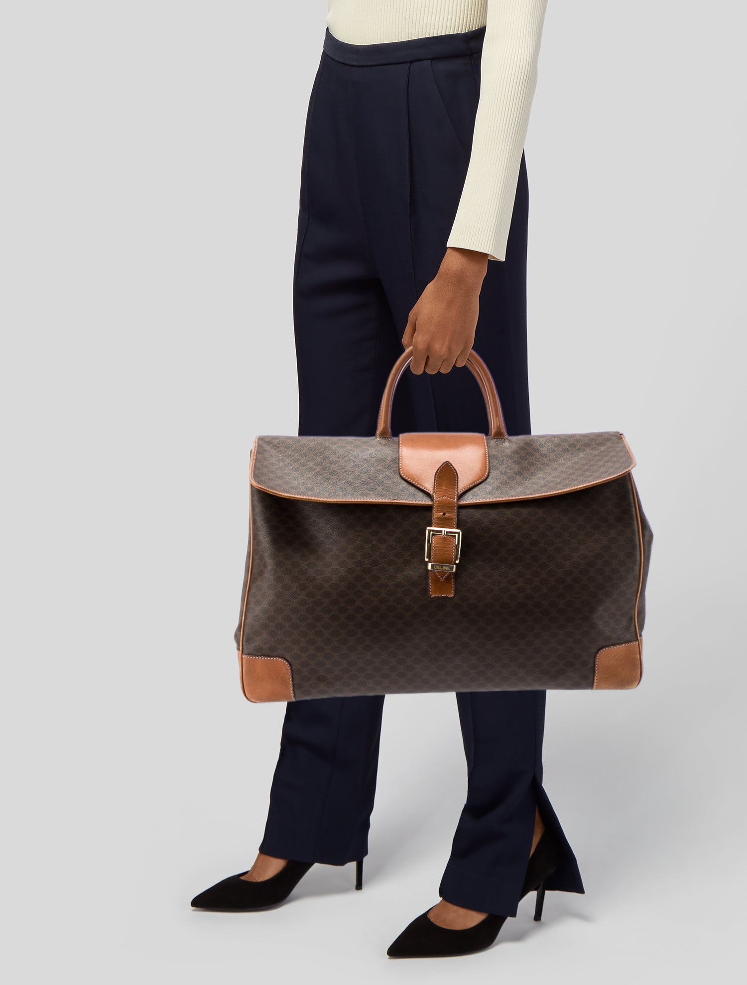 Celine Leather Weekender Bag