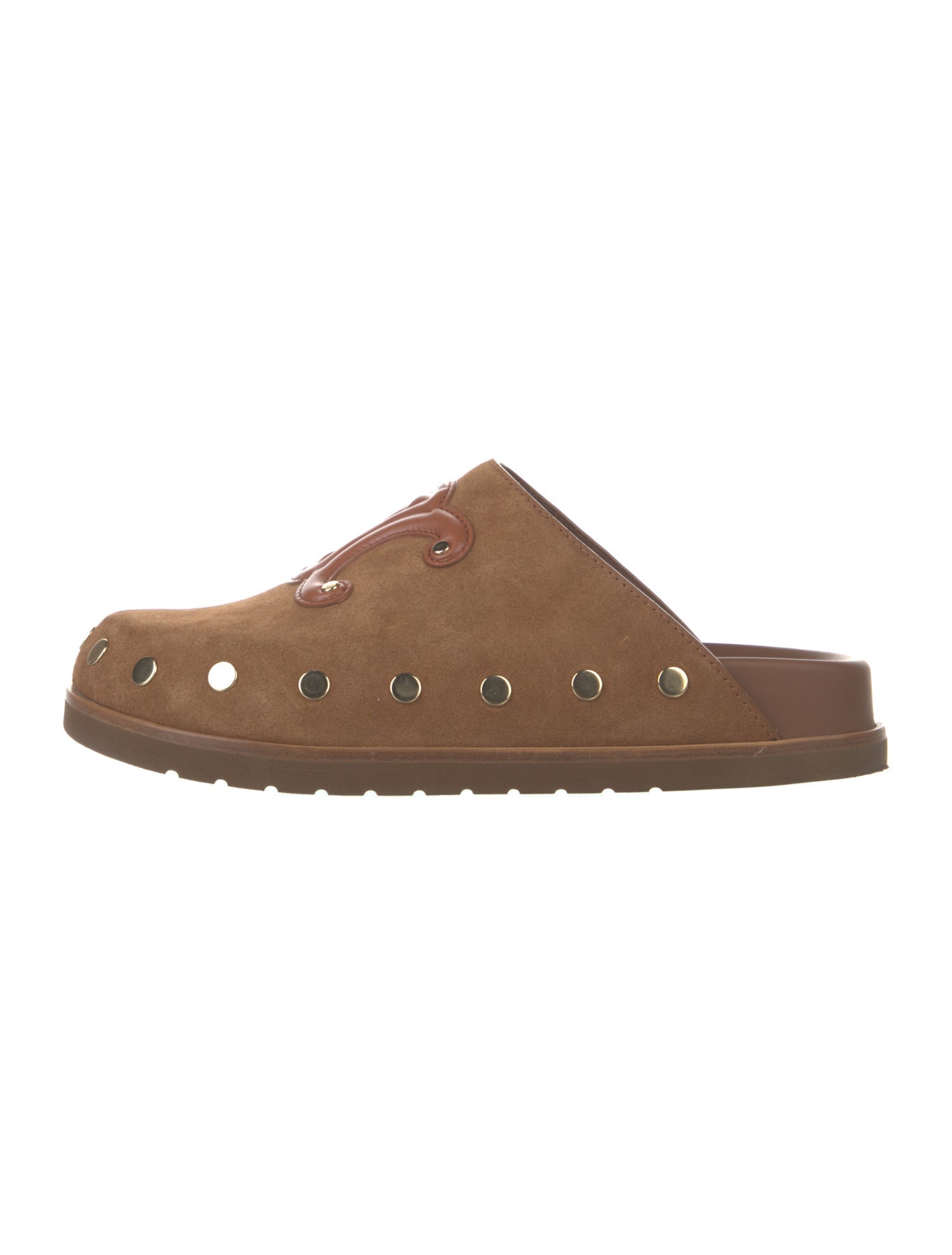 Celine Suede Studded Accents Slides