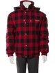 Celine Wool Plaid Print Parka