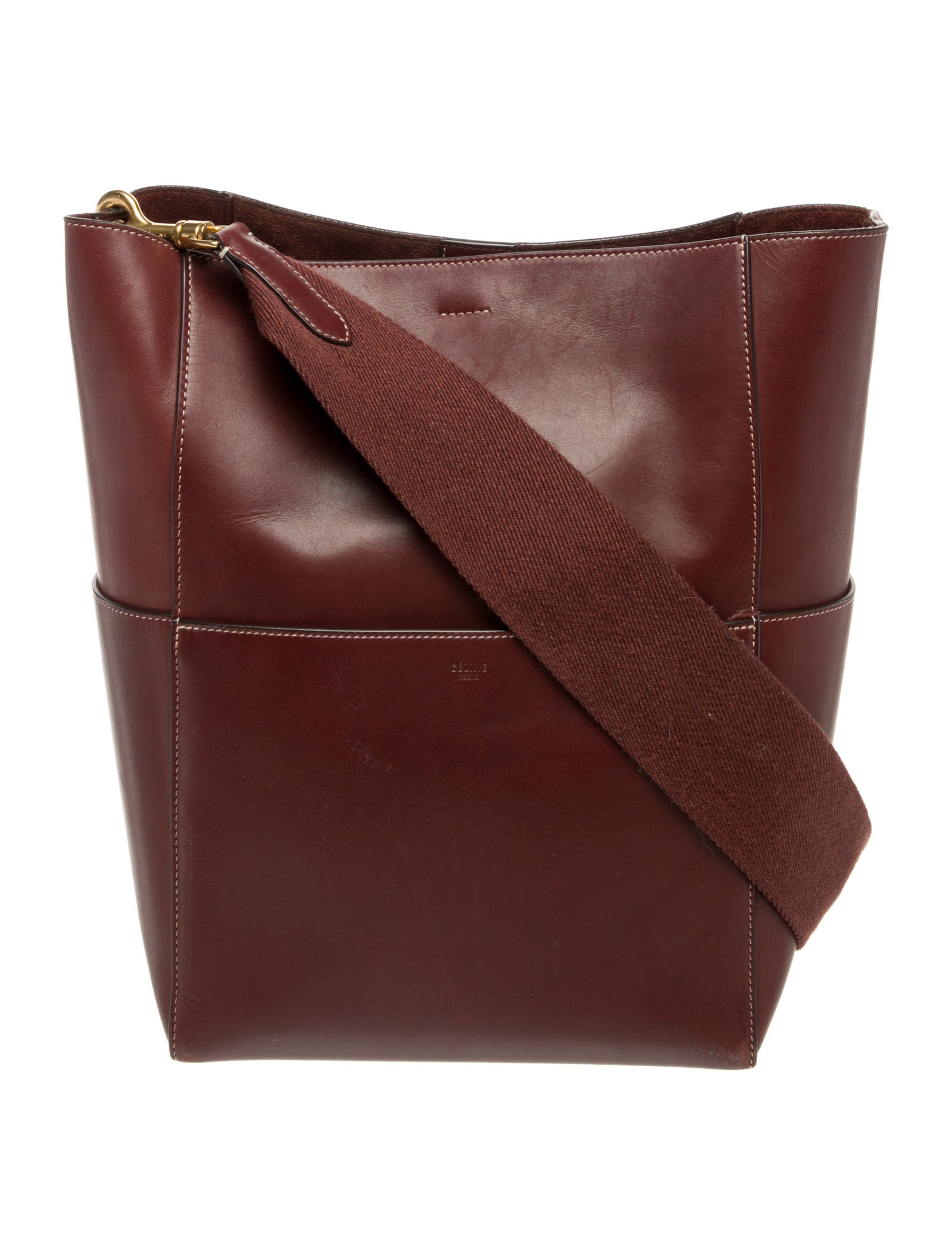 Celine Leather Seau Sangle Medium