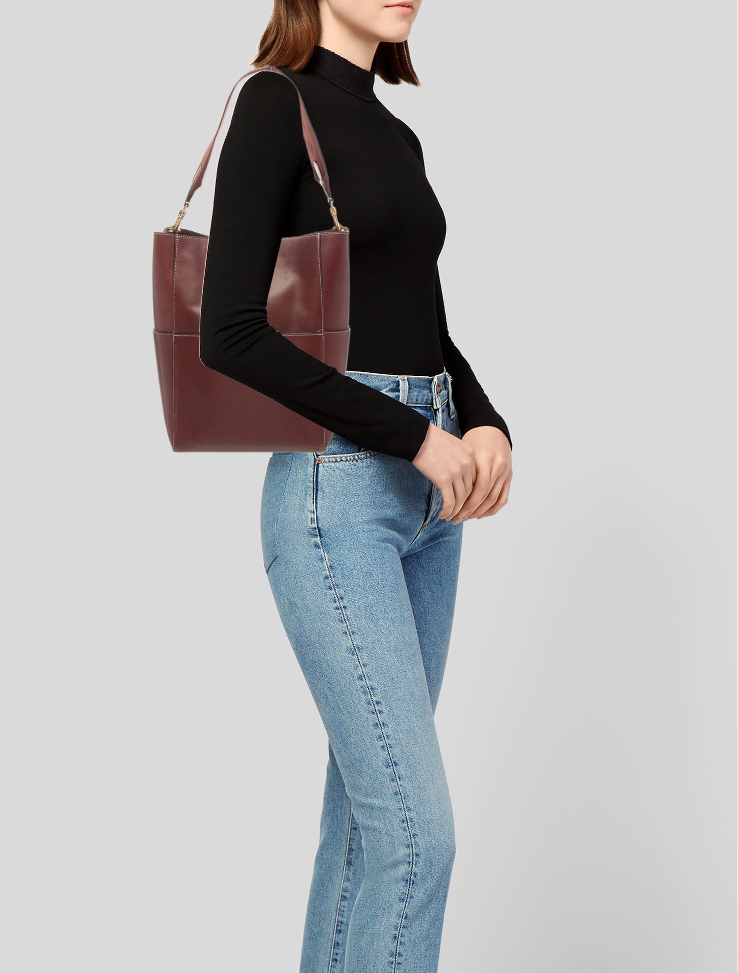 Celine Leather Seau Sangle Medium