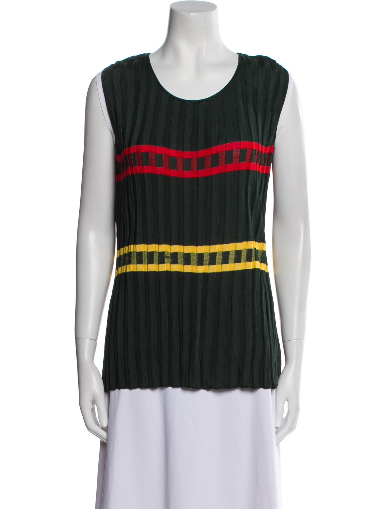 Celine Striped Scoop Neck Top