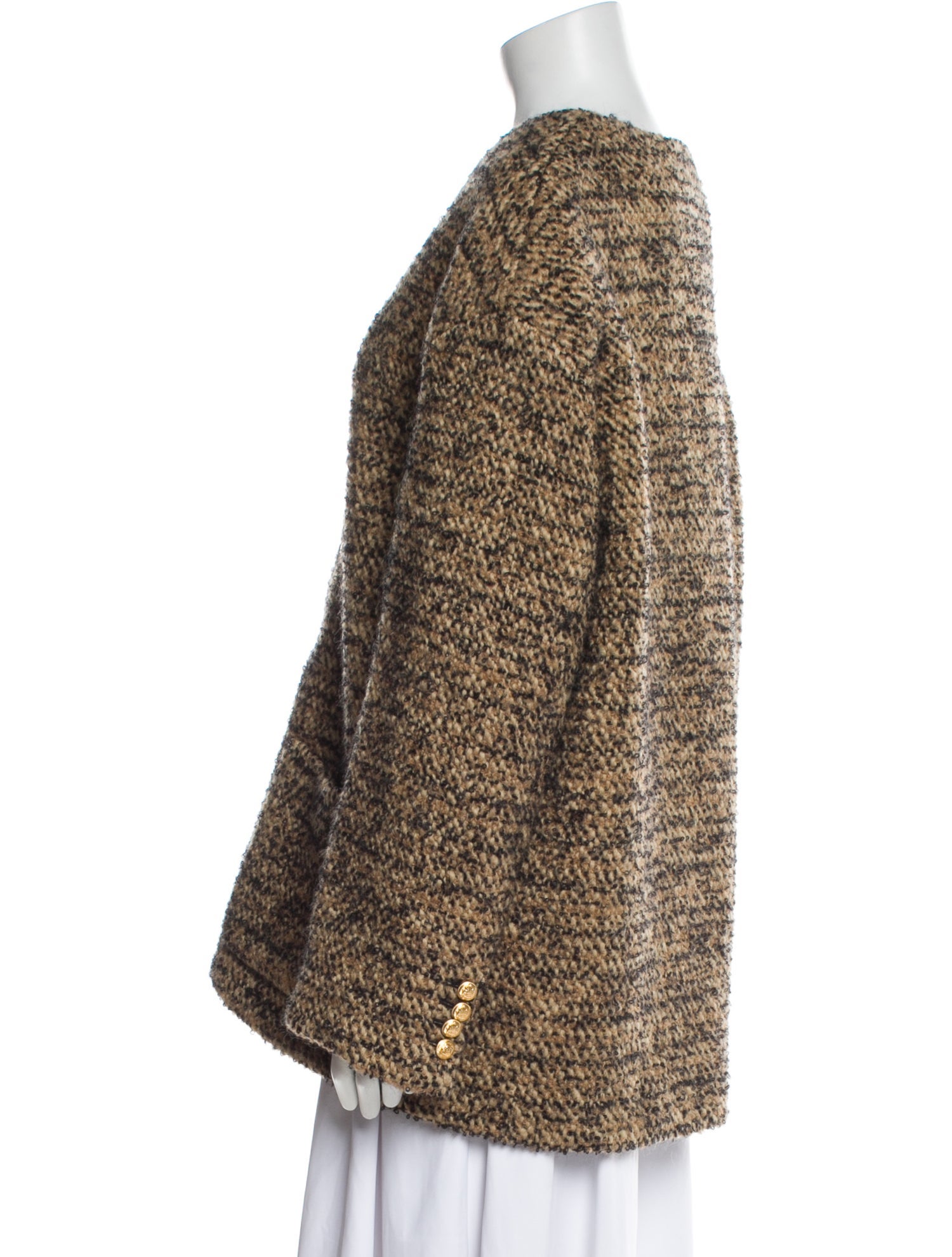 Celine 2022 Oversized Tweed Cardigan Blazer