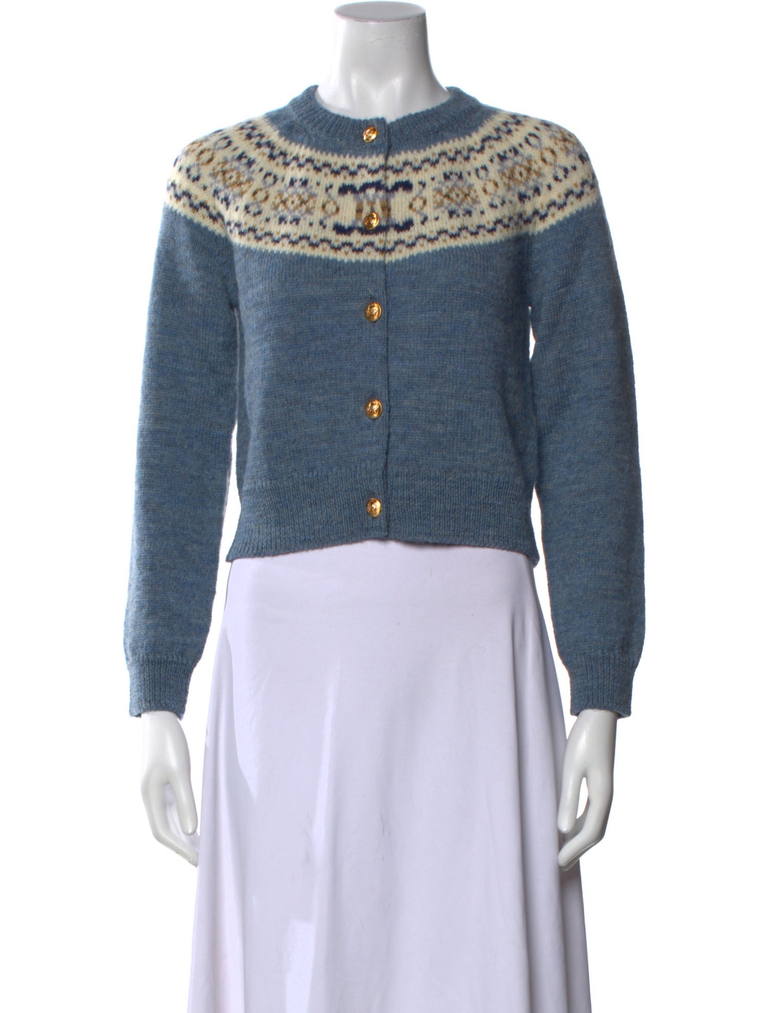 Celine Wool Graphic Print Sweater