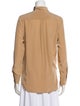 Celine Silk Long Sleeve Button-Up Top