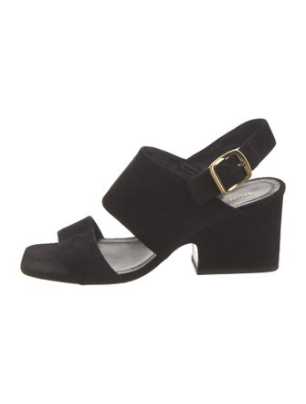 Celine Suede Slingback Sandals