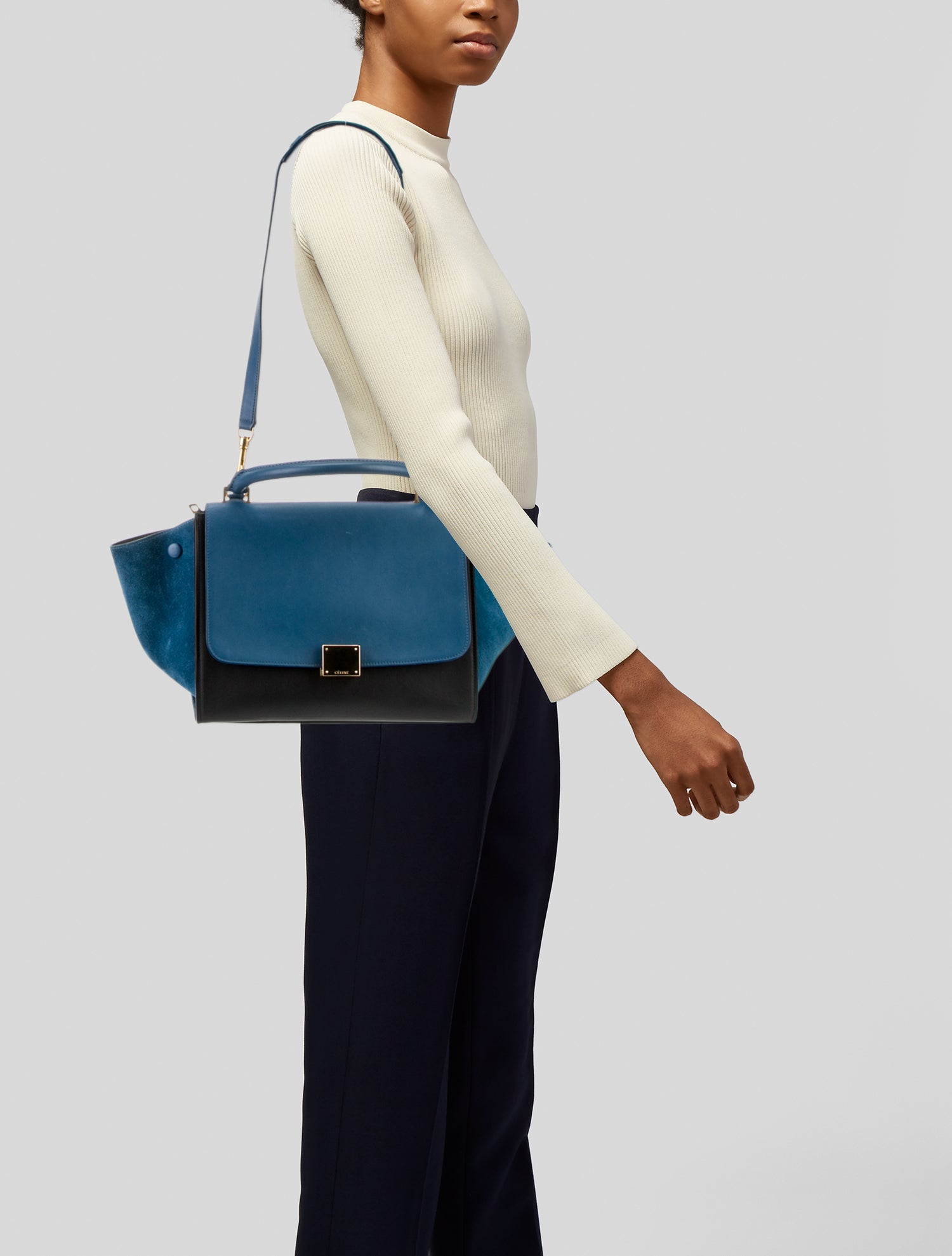 Celine Leather Trapeze