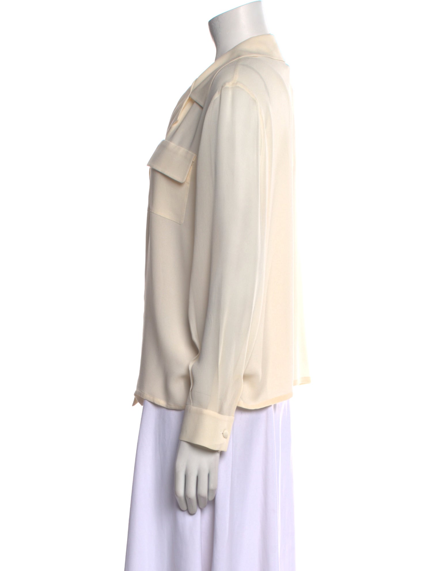 Celine Vintage Late 1980's - Early 1990's Button-Up Top