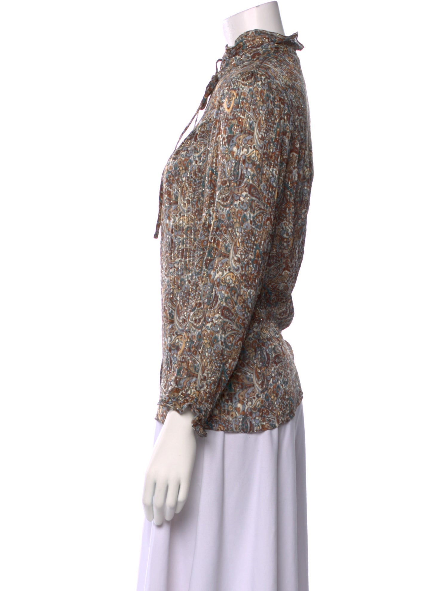 Celine Silk Printed Blouse