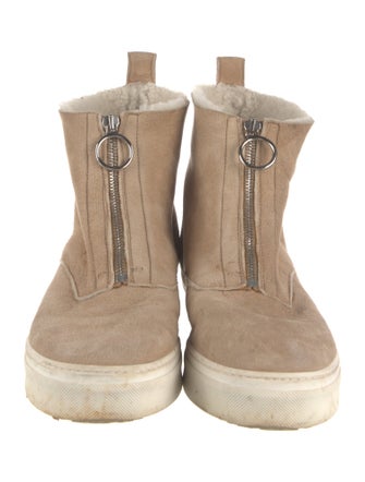 Celine Suede Lace-Up Boots