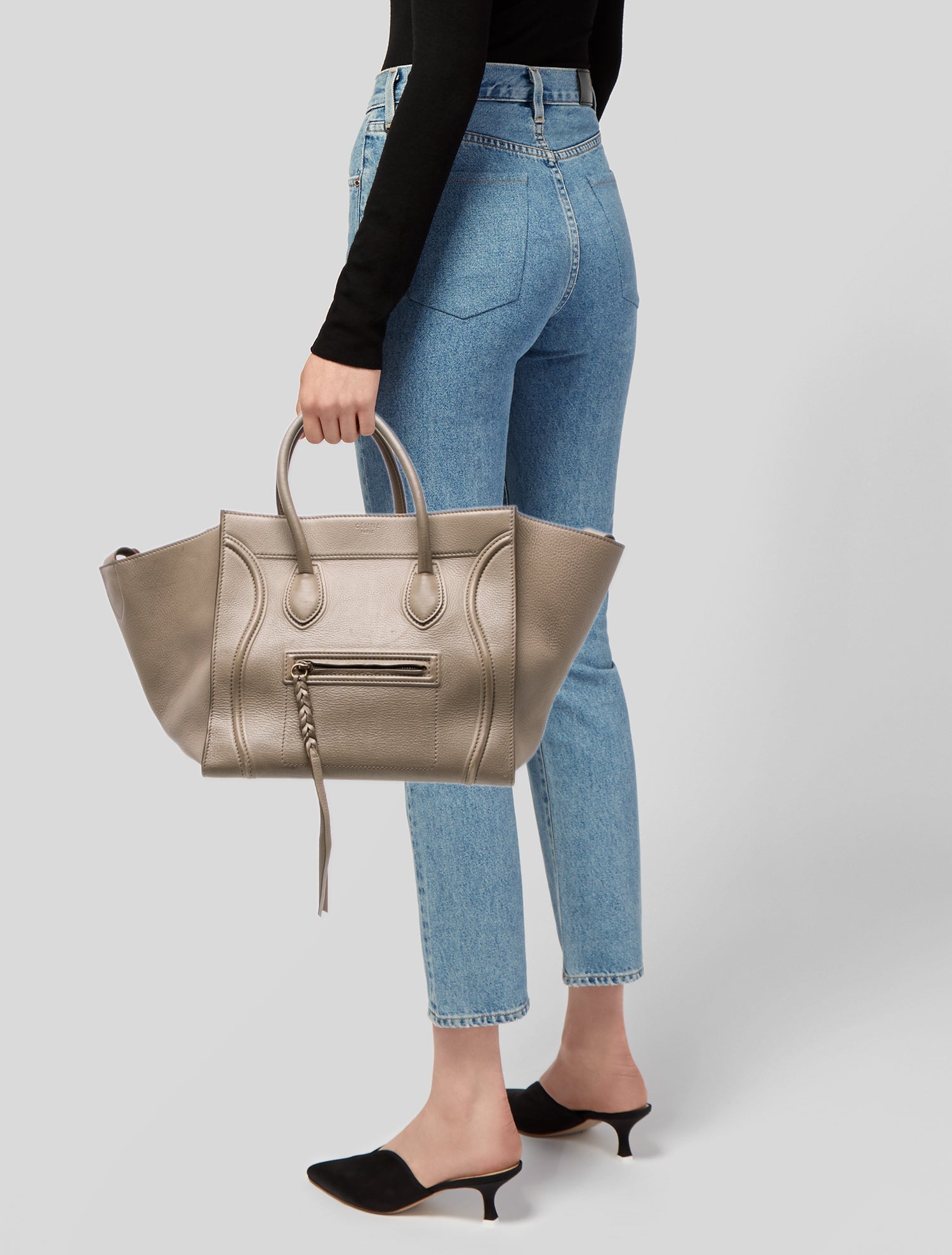 Celine Leather Luggage Phantom Medium