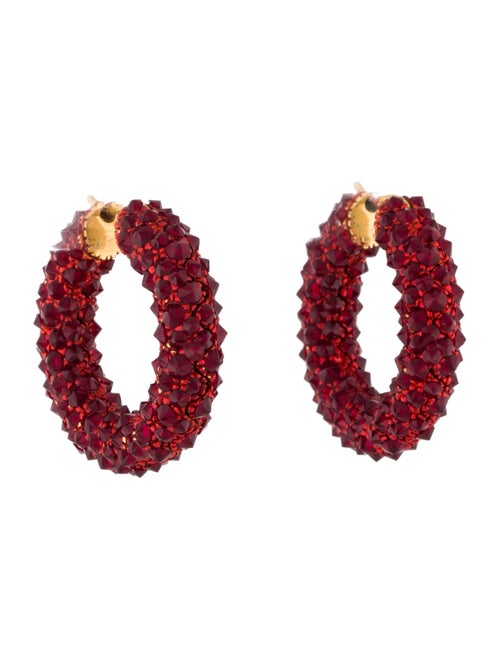Celine Crystal Sparklers Glitter Hoop Earrings