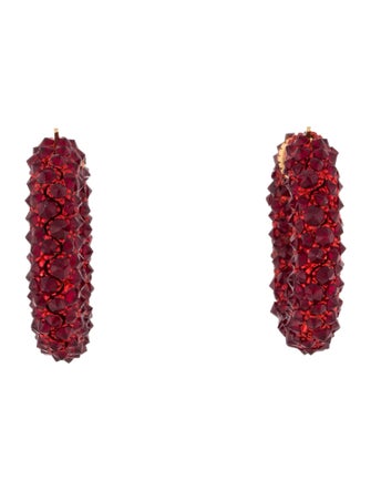 Celine Crystal Sparklers Glitter Hoop Earrings