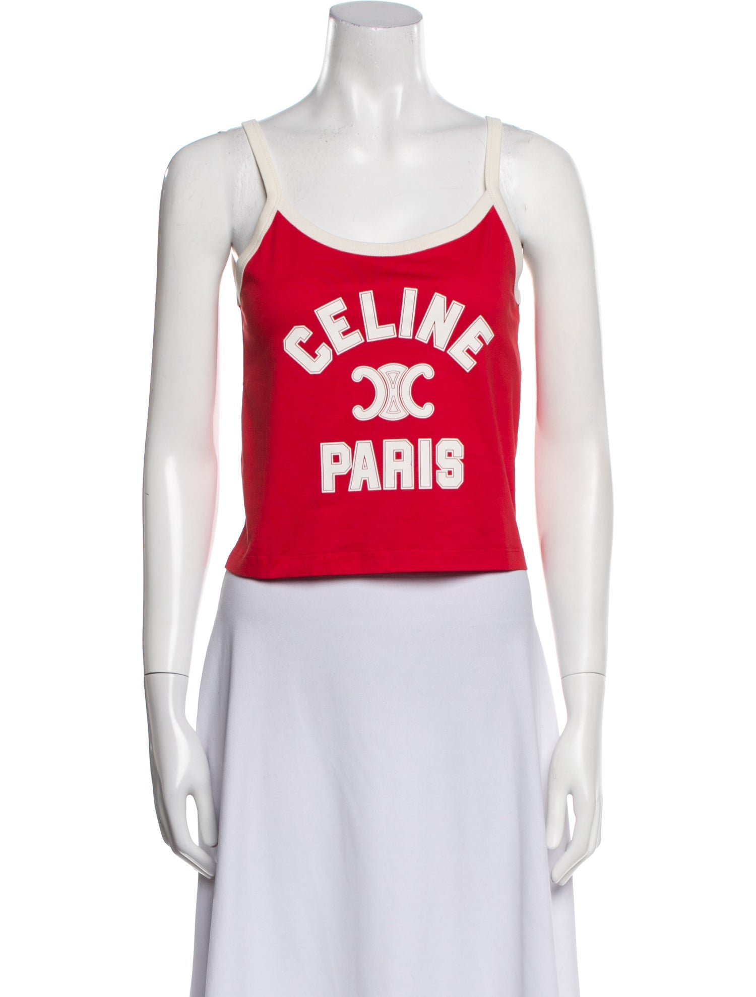 Celine Graphic Print Scoop Neck Top w/ Tags