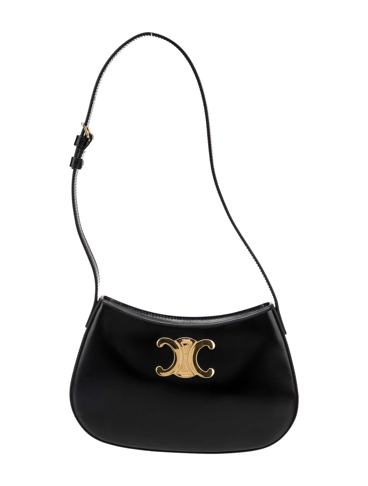 Celine Triomphe Pre-Owned 2024 Medium Shiny Calfskin Tilly shoulder bag