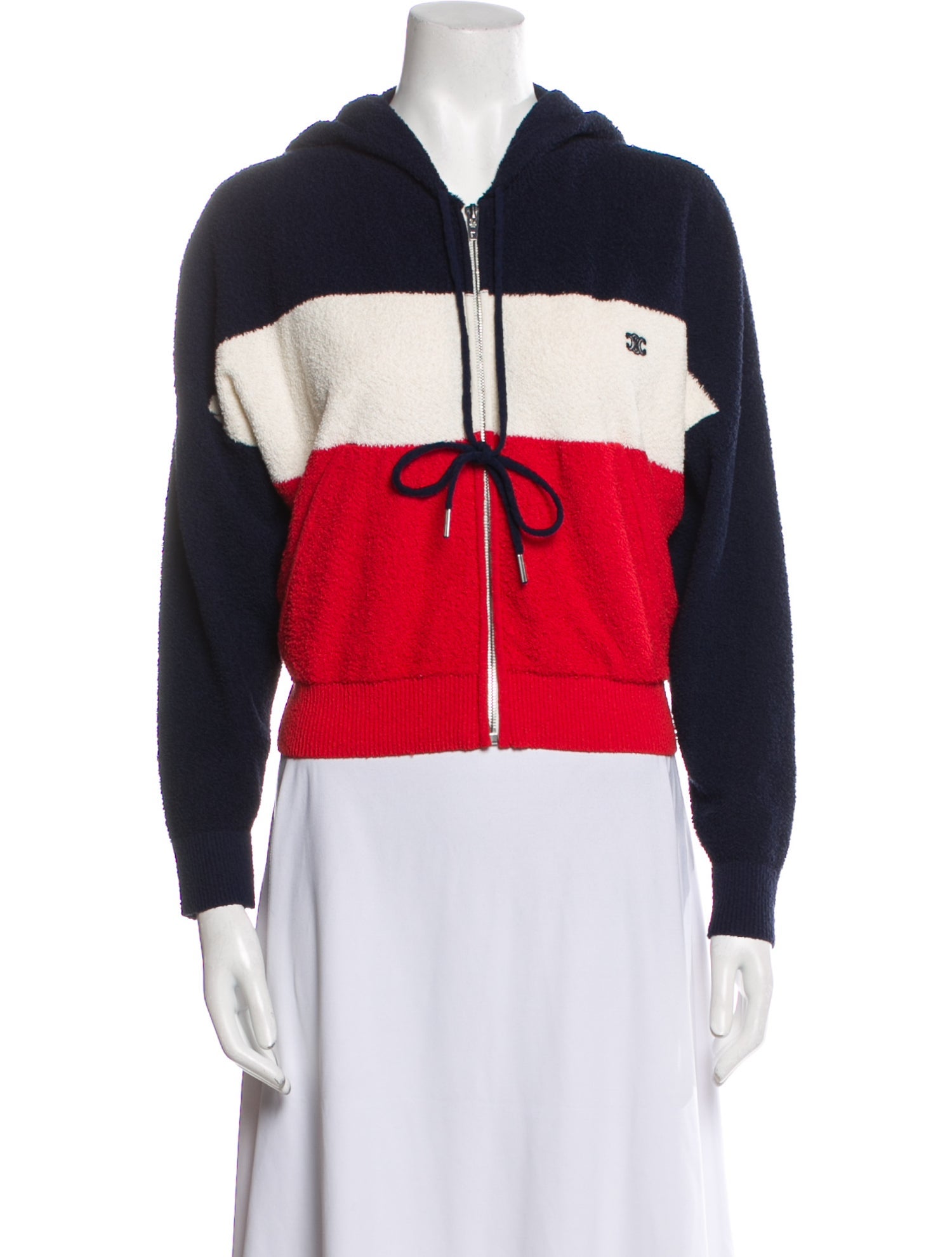 Celine Colorblock Pattern Bomber Jacket