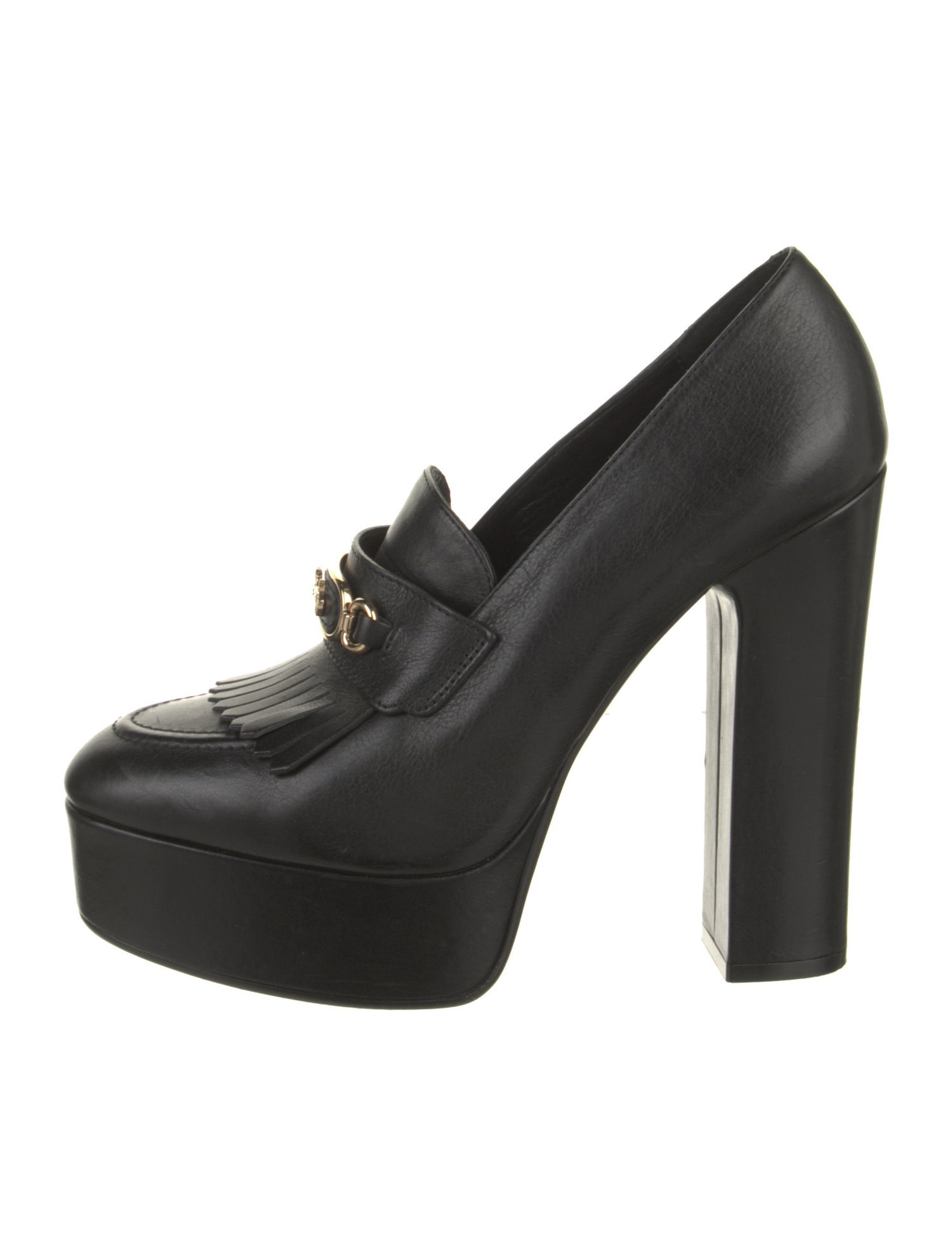 Celine Leather Fringe Trim Accent Pumps