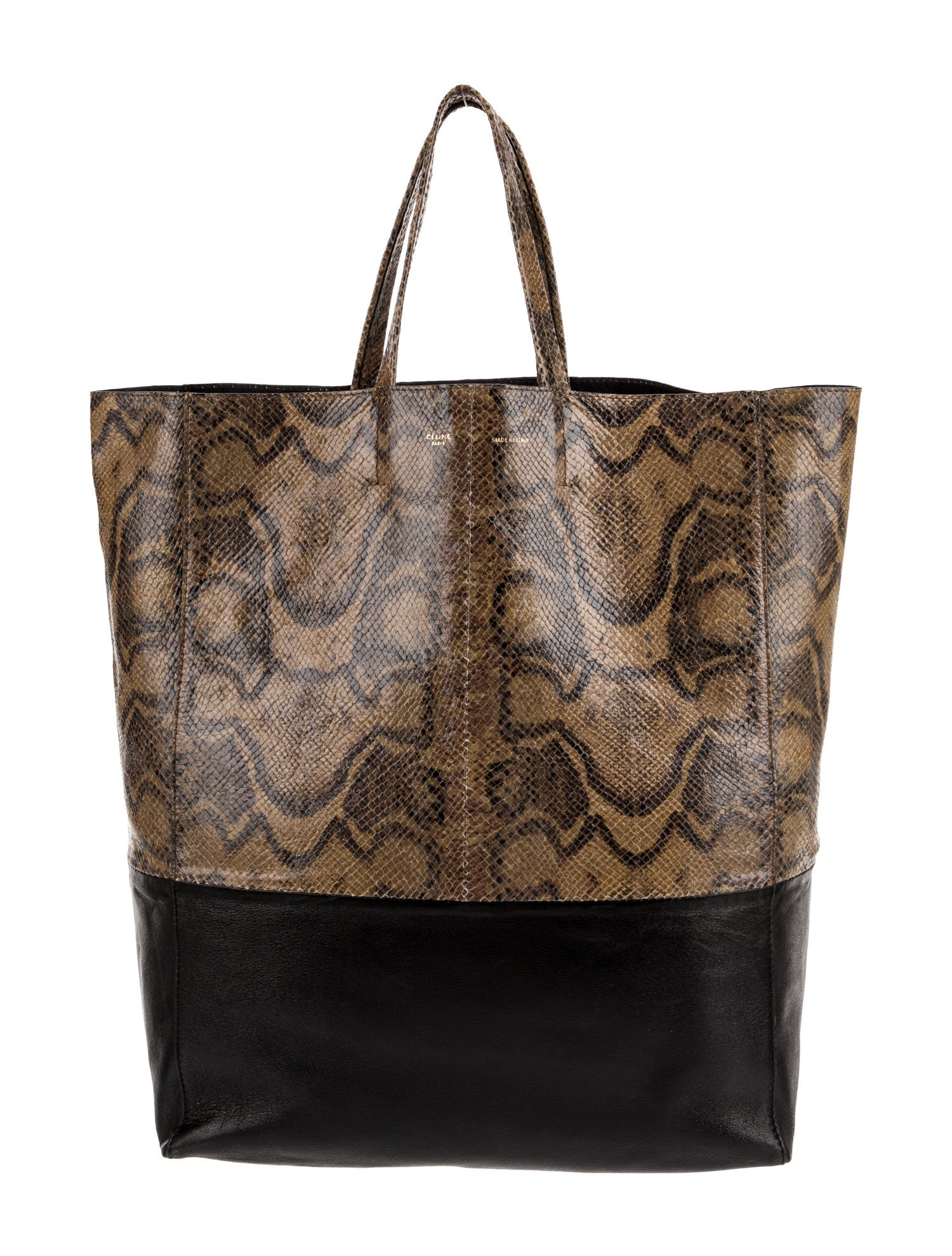 Celine Snakeskin Vertical Cabas