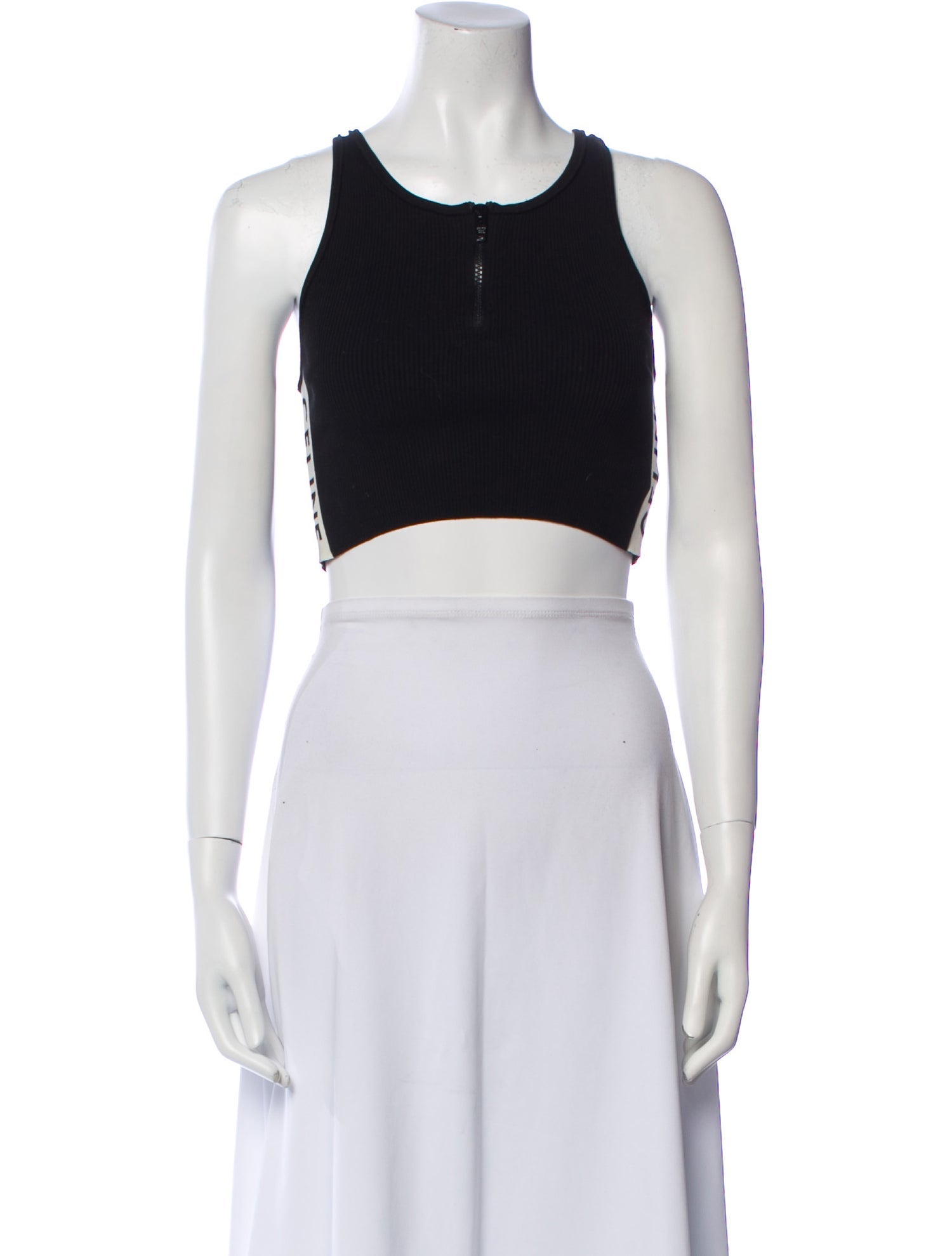 Celine Scoop Neck Sleeveless Crop Top