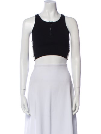 Celine Scoop Neck Sleeveless Crop Top