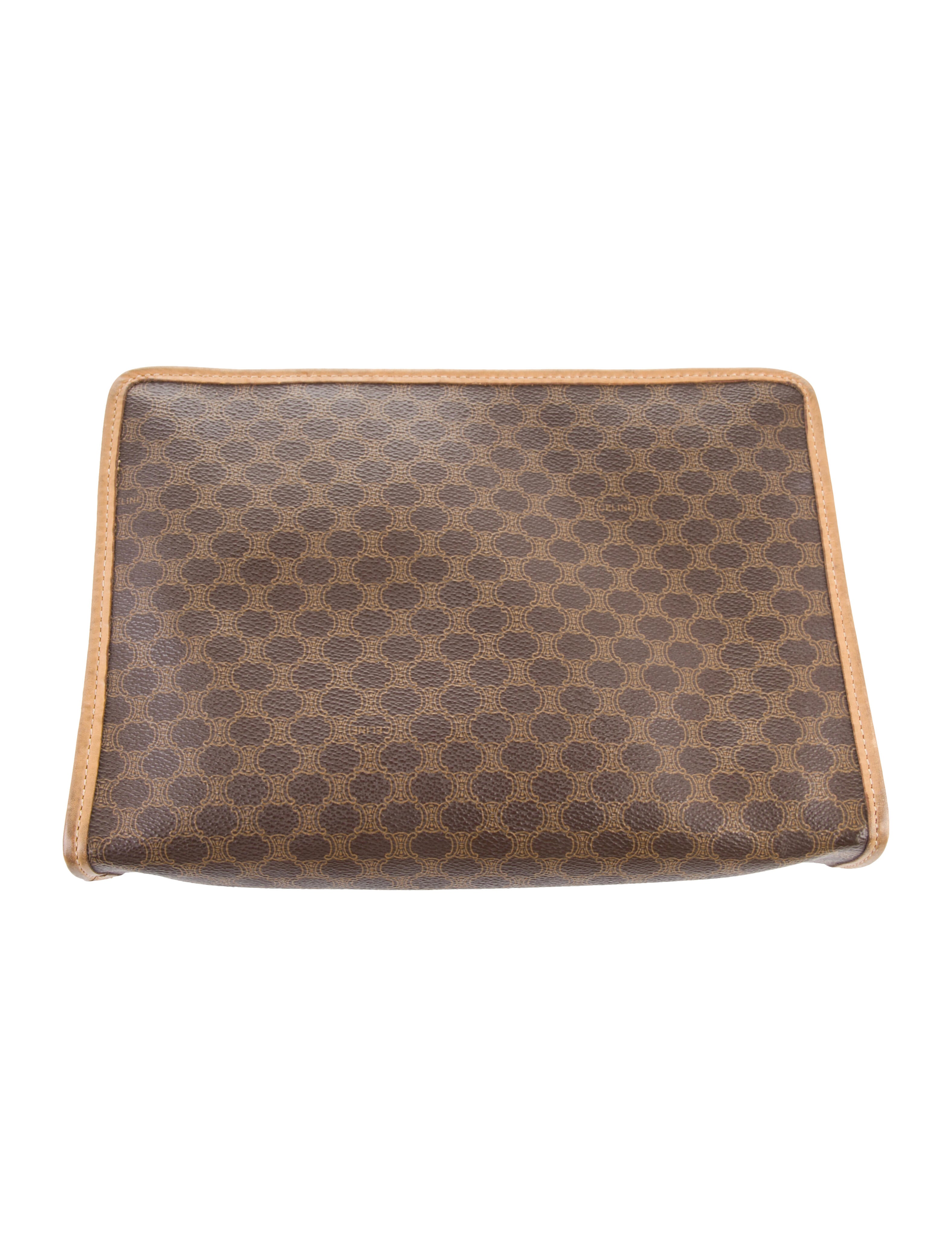 Celine Coated Canvas Cosmetic Bag