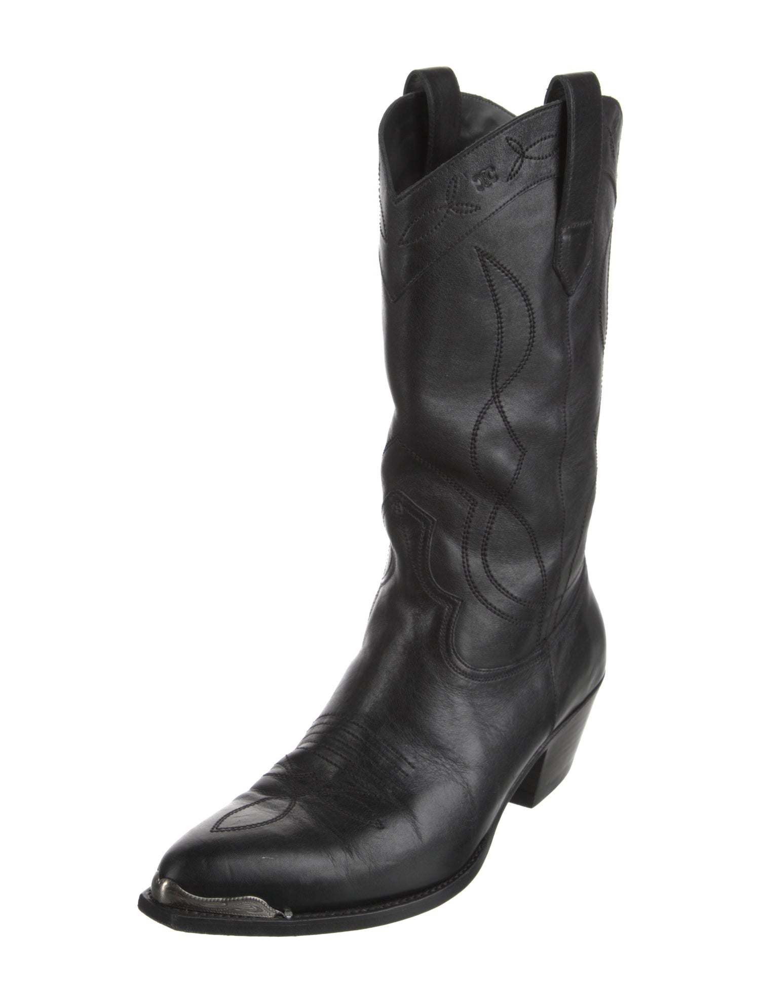 Celine Leather Western Boots