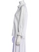 Celine Linen Three-Quarter Sleeve Button-Up Top