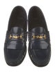 Celine Leather Fringe Trim Accent Loafers