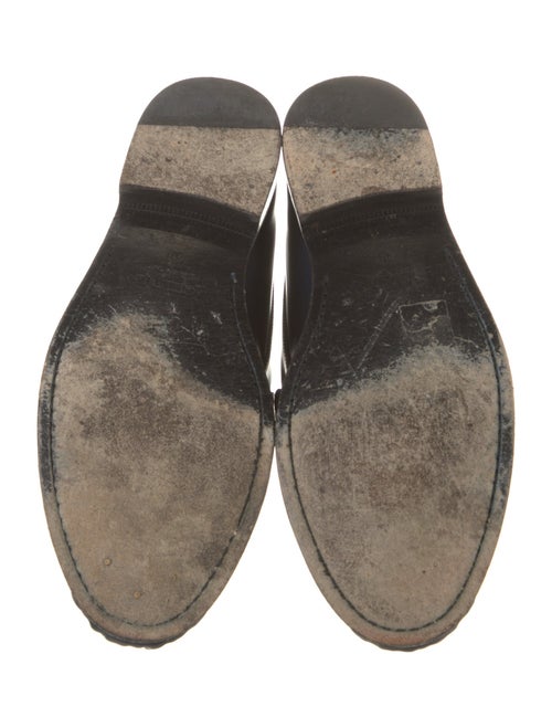 Celine Leather Fringe Trim Accent Loafers