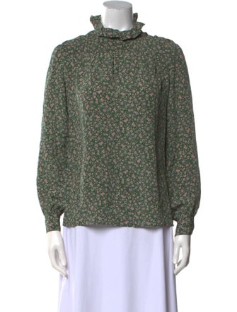 Celine Silk Floral Print Blouse