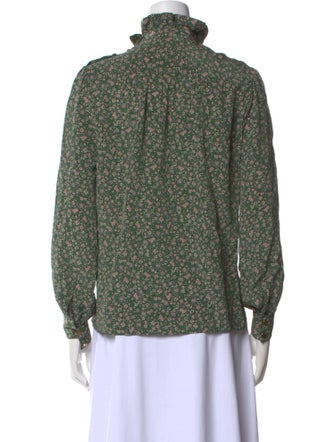 Celine Silk Floral Print Blouse