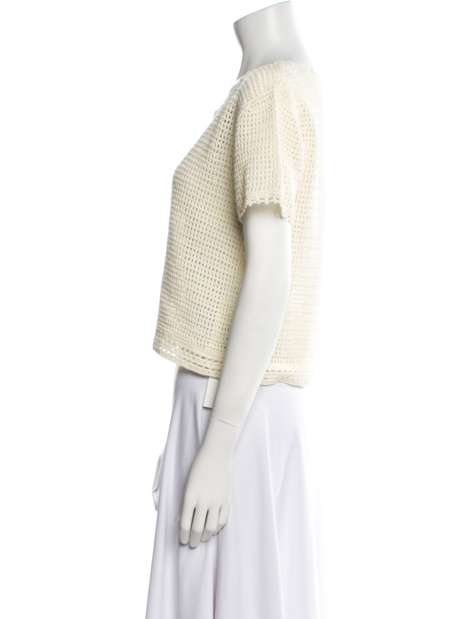 Celine Crochet Scoop Neck Sweater w/ Tags