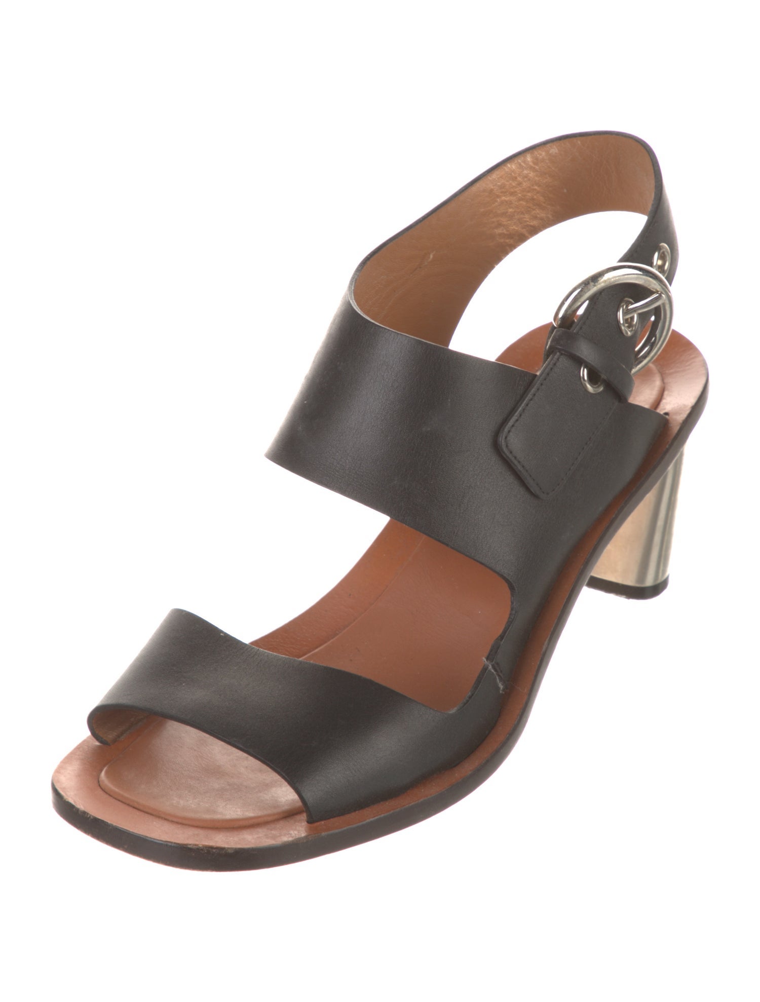 Celine Leather Slingback Sandals