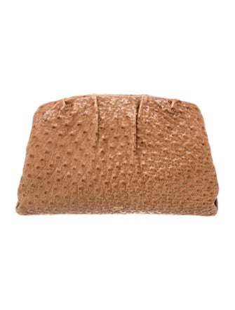 Celine Ostrich French Lock Purse