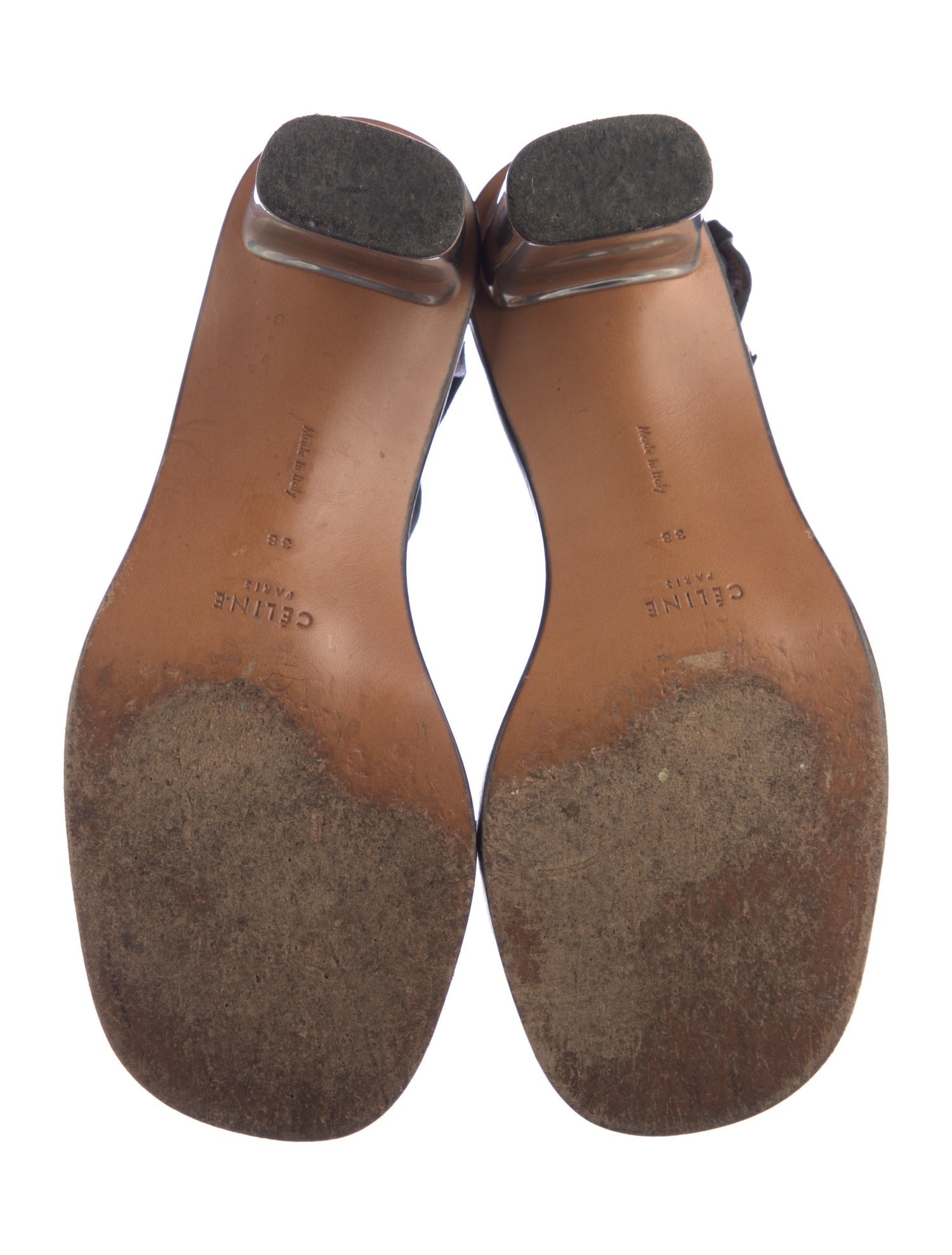 Celine Suede Slingback Sandals