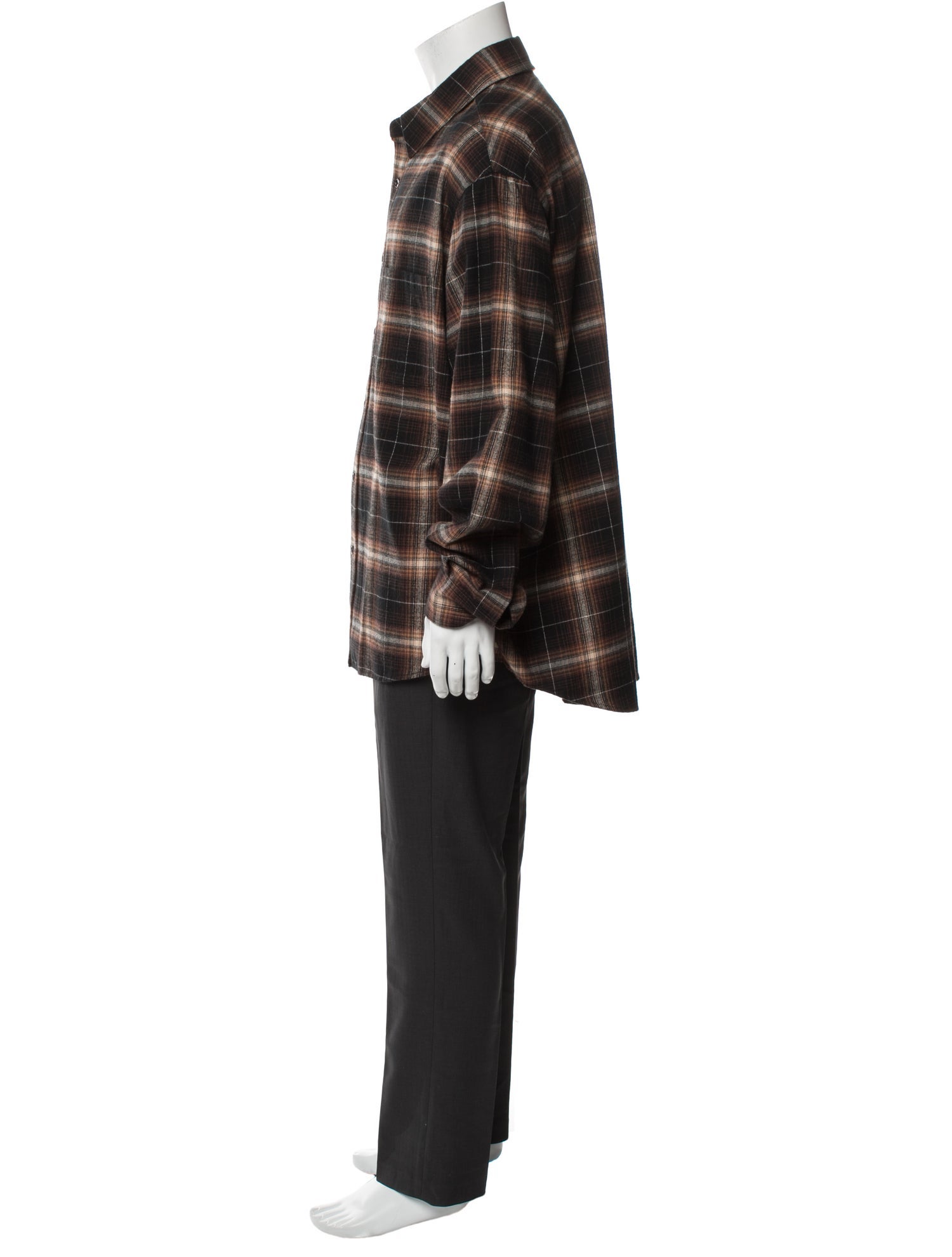 Celine Flannel Plaid Print Shirt
