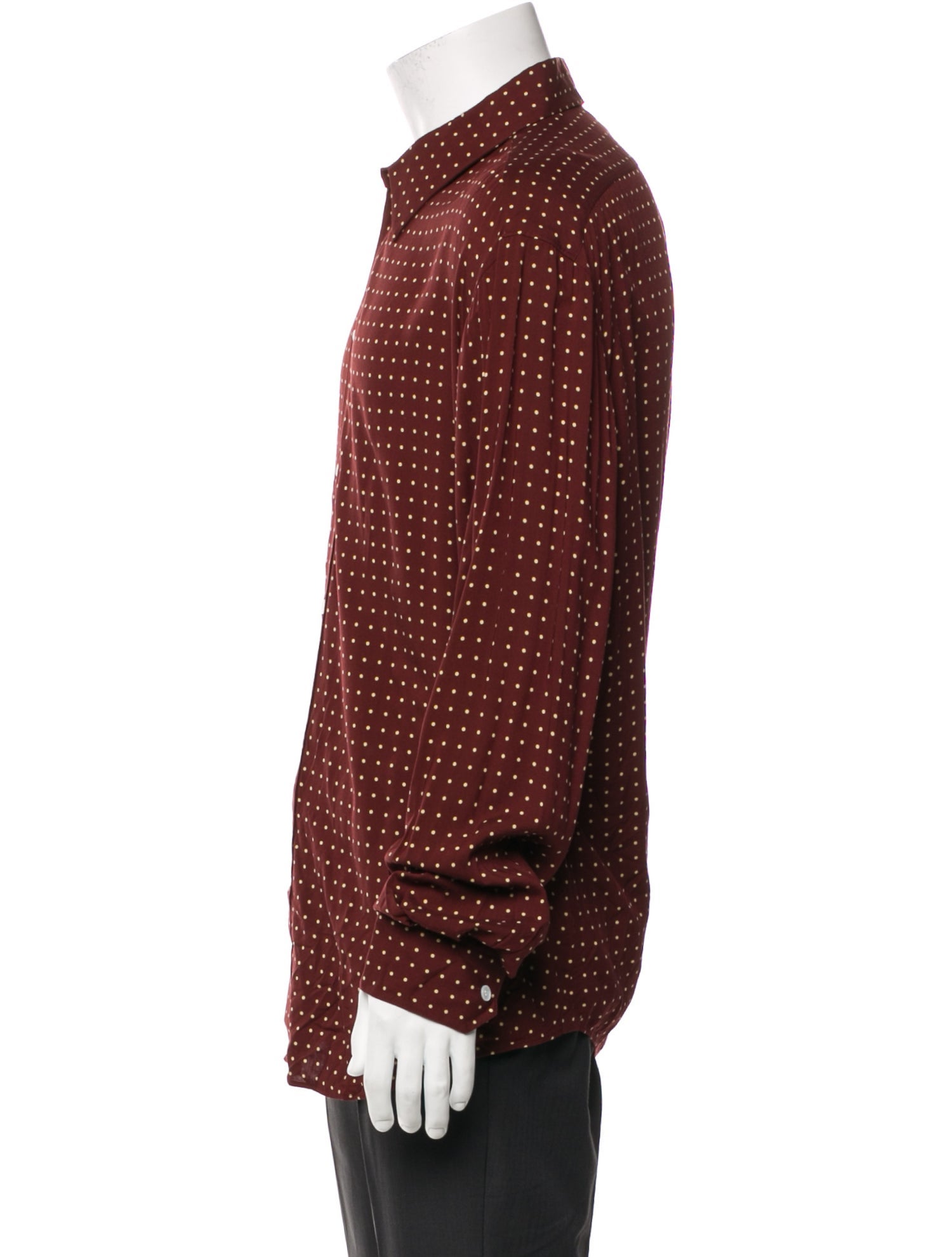 Celine Polka Dot Print Long Sleeve Shirt