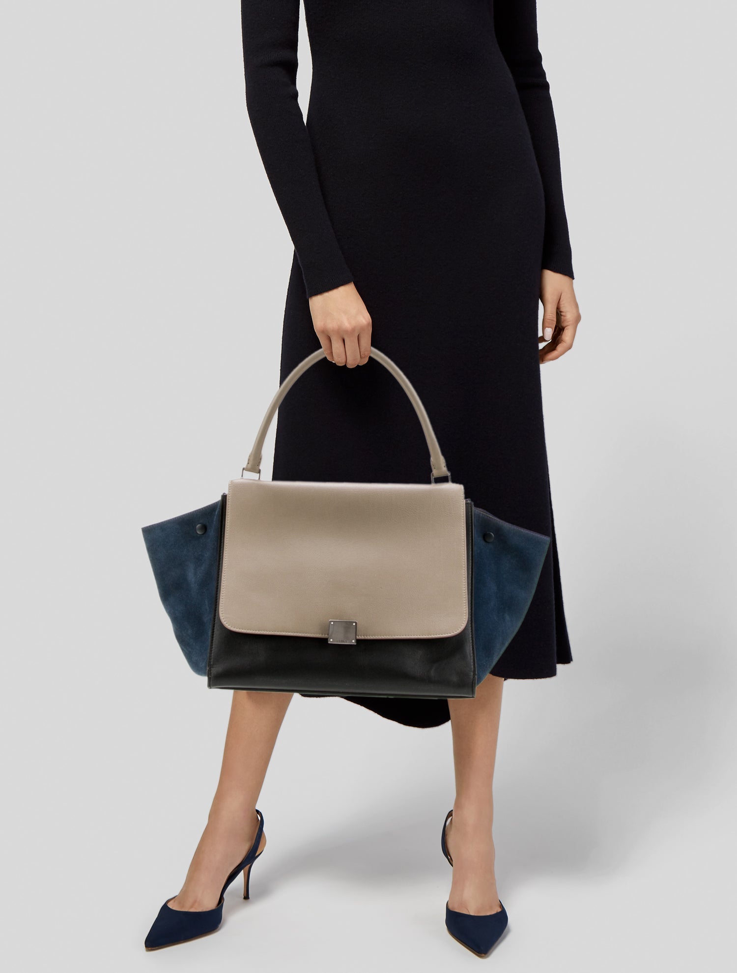 Celine Leather Trapeze