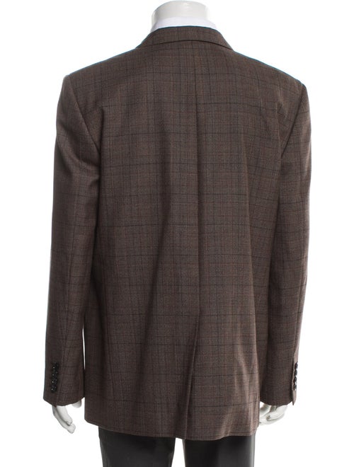 Celine Wool Plaid Print Blazer