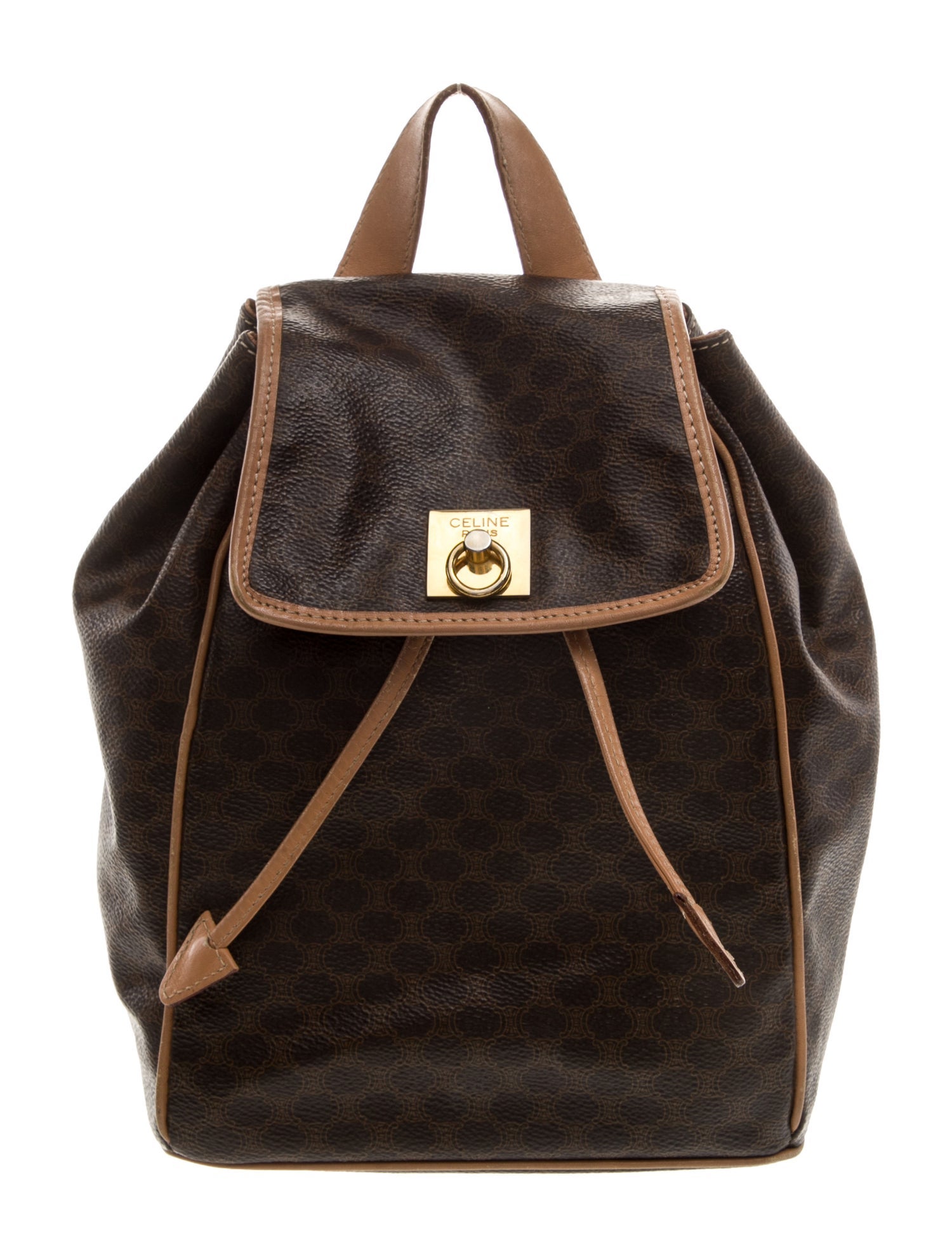 Celine Leather Macadam Backpack Vintage