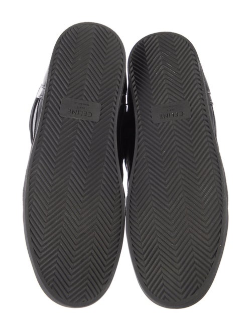 Celine Leather Raw-Edge Trim Sneakers
