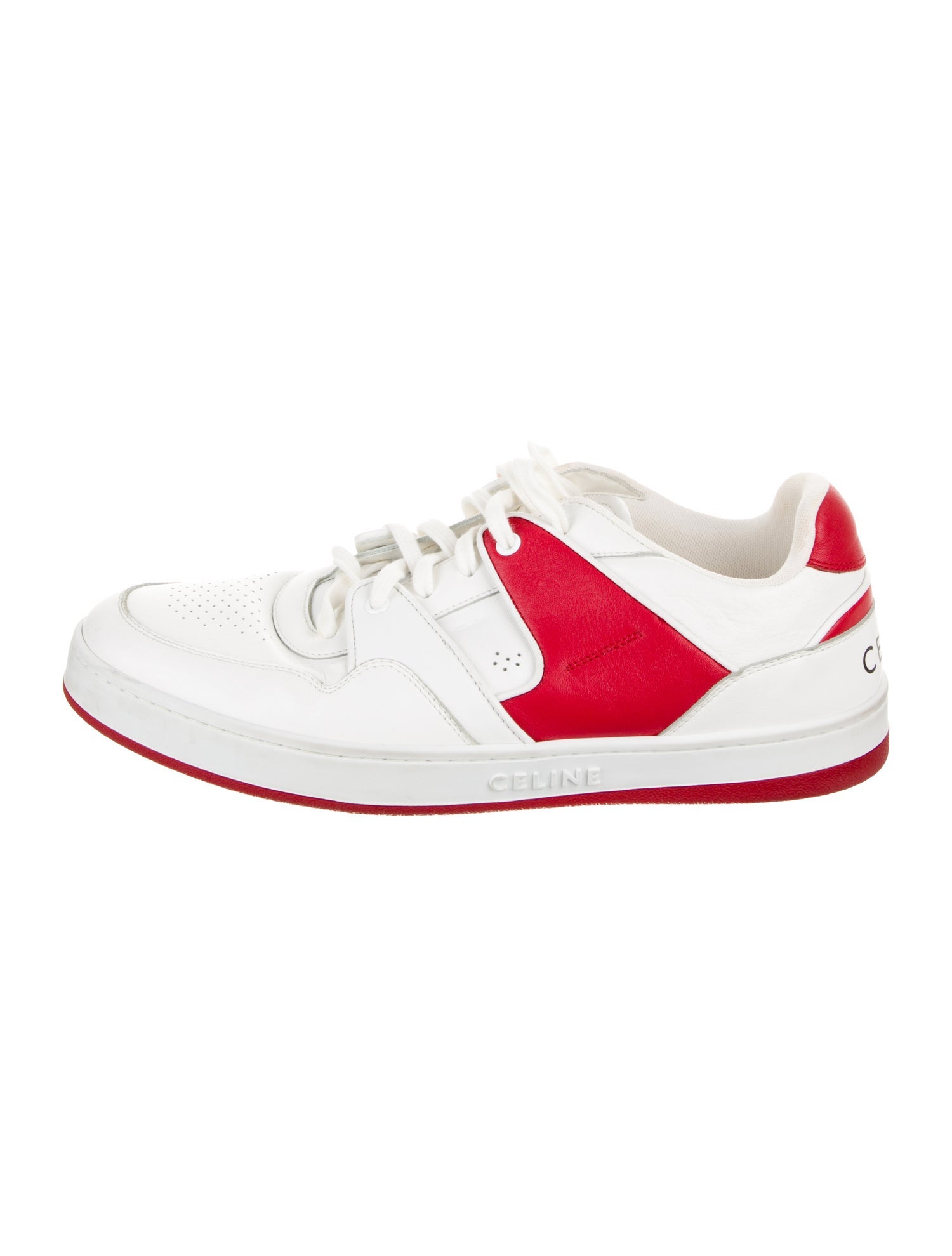 Celine Leather Colorblock Pattern Sneakers