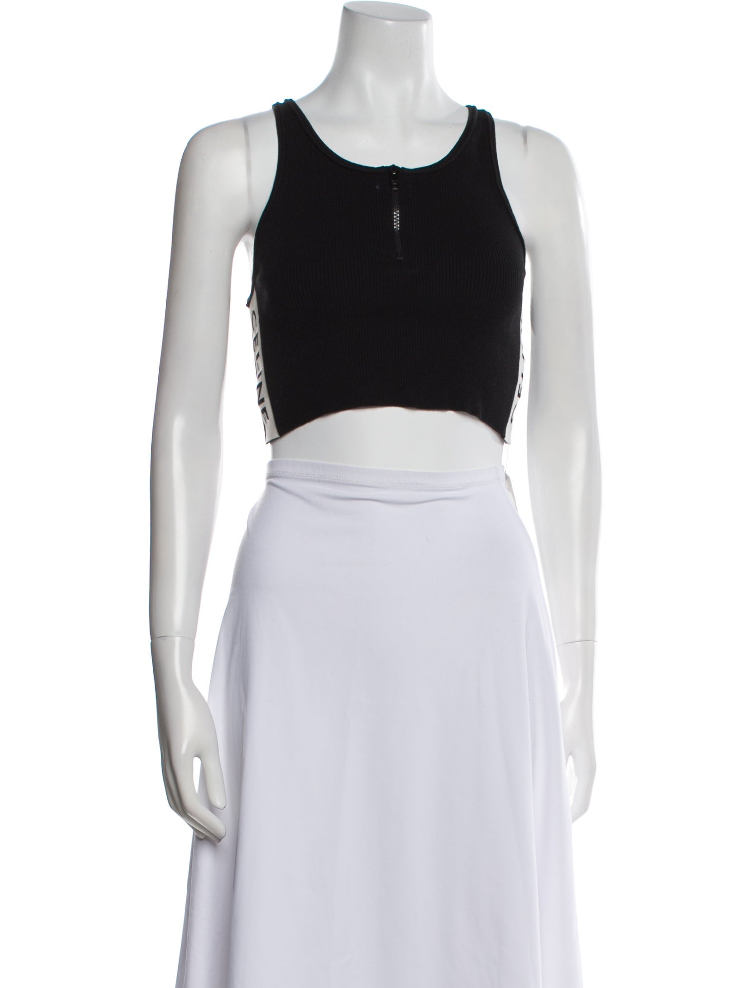 Celine Scoop Neck Sleeveless Crop Top